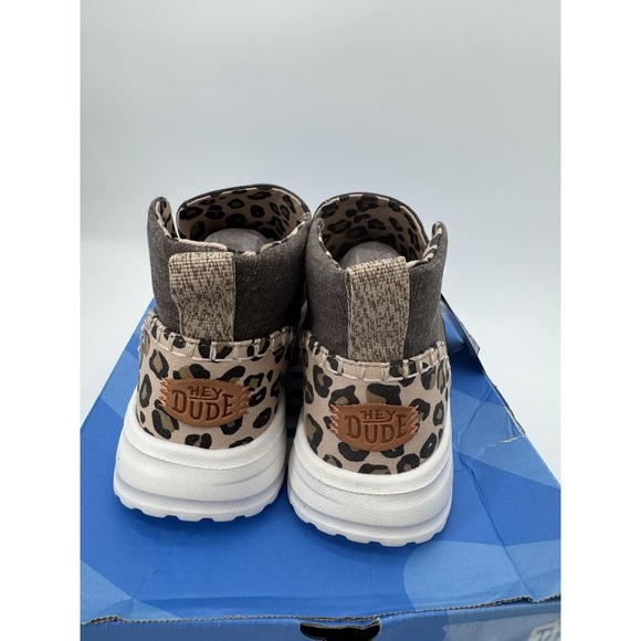 Hey Dude Denny Crafted 40209-90L Womens US 9 W Leopard Print Moc Toe Ankle Shoes - Picture 2 of 9